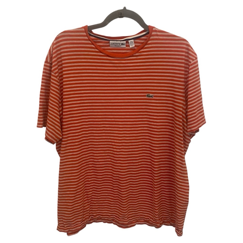 Lacoste Red Striped T-Shirt - Picture 2 of 4